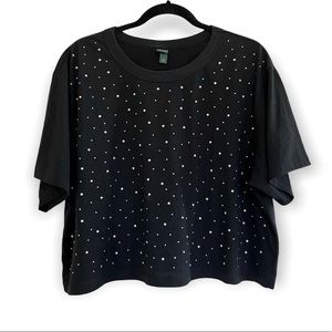 Wild Fable Cropped Short Sleeve with Diamante